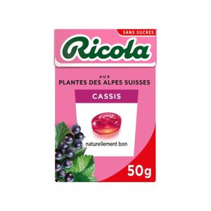 CONFISERIES DE POCHE LOT DE 5 - RICOLA - Bonbons Cassis sans sucres - b