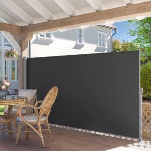 Tenda Laterale Esterna 400x180 Cm Taupe Avvolgitore Paravent Extérieur Rétractable 180 X 400 CM Taupe Store Latéral Paravento Esterno Retrattile