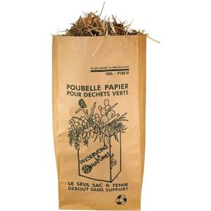 SAC À DÉCHETS VERTS  Sacs Poubelle Papier biodégradable 100L - UNIVERS GRAPHIQUE - Compatible compost