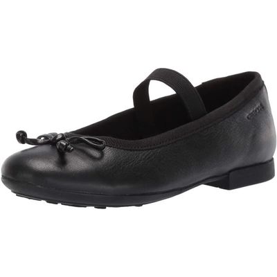 Chaussures elegantes pour enfant Geox PL Cuir noir N ud Sangle sur le cou de pied Respirantes Noir Cdiscount Chaussures
