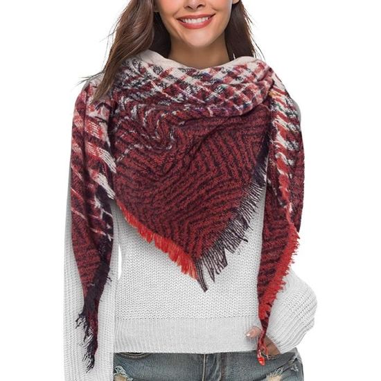 Écharpe Chale Femme Cachemire Chaud Automne Hiver Grand Plaid Tissu