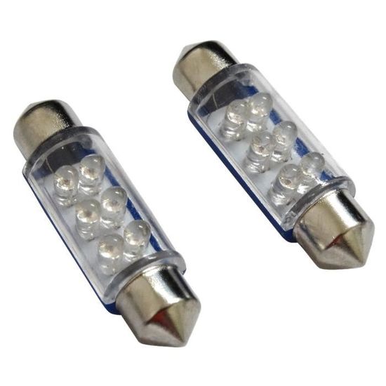 2 Ampoules Navette Xenon Blue C5W 36mm Pour Skoda Fabia Et Praktik - Neuf