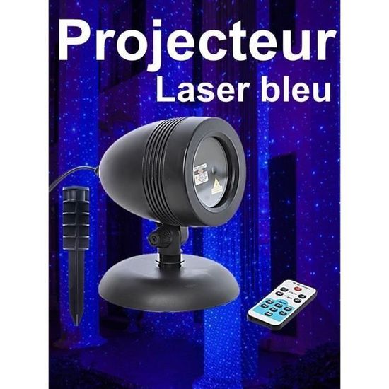 Projecteur laser de Noël bleu avec télécommande