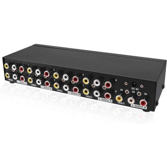 Fielect Adaptateur RCA – Mâle Vers 2 Femelles – Connecteur Audio/vidéo Stéréo – LY-YPT080