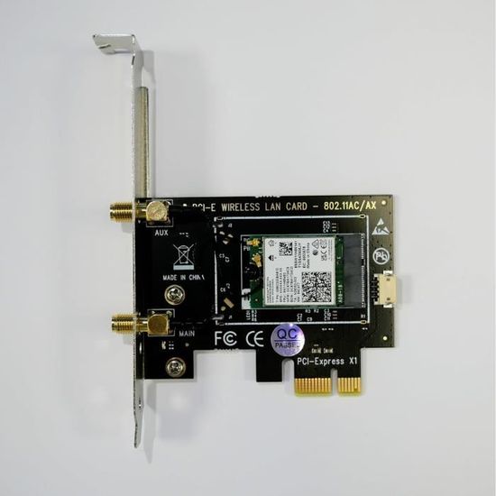 Carte WiFi PCIe AC1200 Double Bande (2,4G + 5G) Avec Bluetooth 4.2 - Adaptateur PCI-E Pour PC Gamer - Low Profile Et Refroidissement Passif - Windows