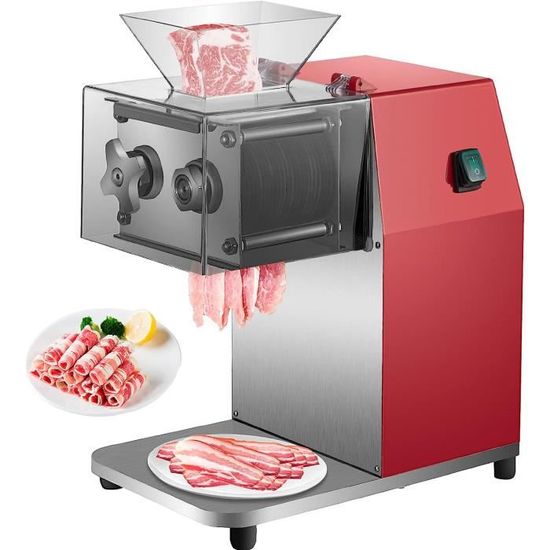 Trancheuse électrique Inox - Lame 190 Mm, Réglage 0-15 Mm - Pour Jambon, Fromage, Légumes - 2