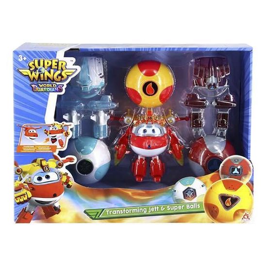 Super Wings – Golden Boy Figurine Transformable Avion ↔ Robot 12,7 Cm – Jouet Aventure Dès 3 Ans, Or Brillant