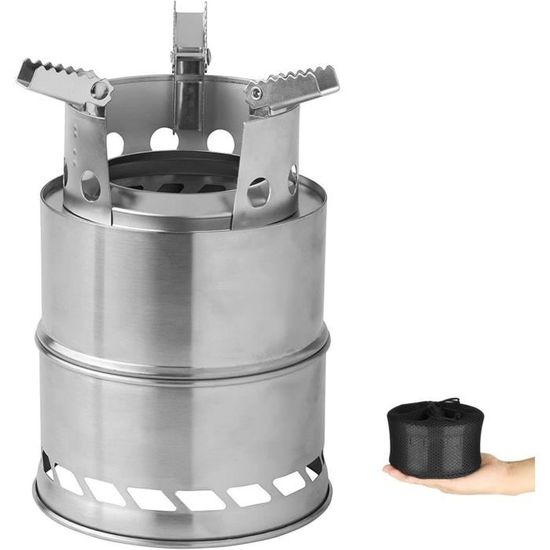 Offres Lixada Rechaud Bois Poêle à Bois Mini Pliable Réchaud De Camping Hobo Poele Pour Pique Nique Bbq Camping Randonnee Voyage