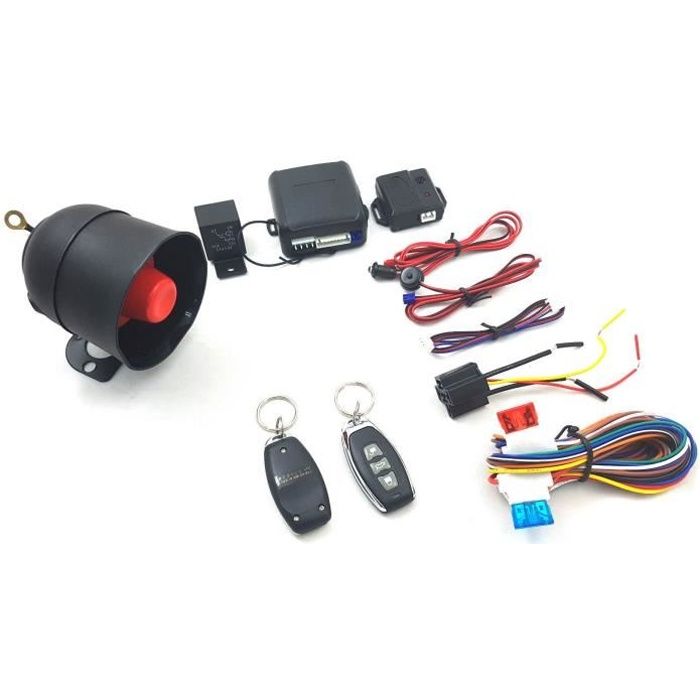Alarme verrouillage centralisé pour voiture universel alarme system immobiliser blocage central et capteur de choc