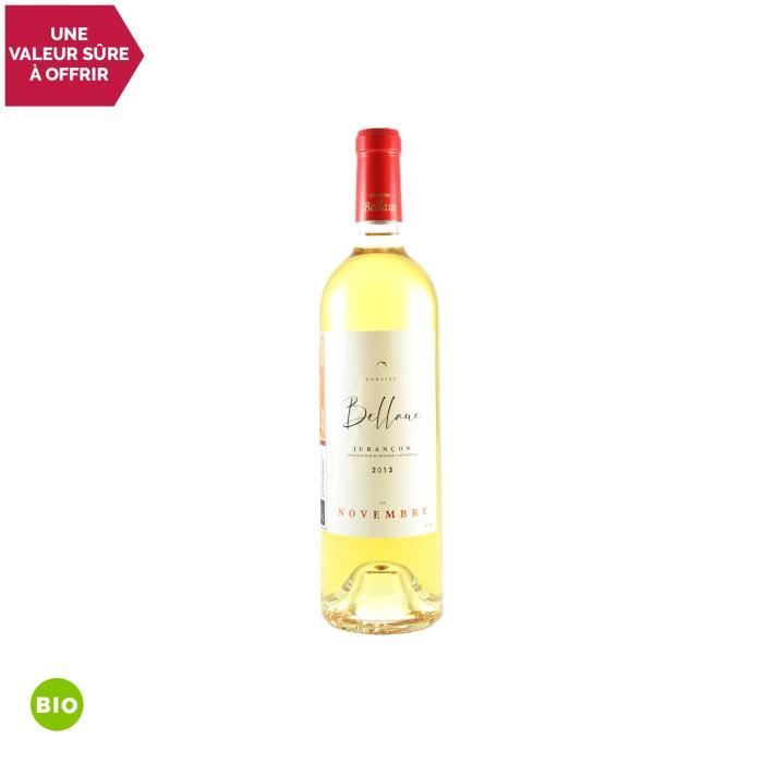 Jurançon Moelleux En Novembre Blanc 2013 - Bio - 75cl - Domaine Bellauc - Vin Doux AOC Blanc du Sud-Ouest - Cépage Petit Manseng