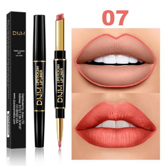 Crayon de bâton de crayon à lèvres imperméable à double extrémité durable Lipliner 12 couleurs JCH90515683G