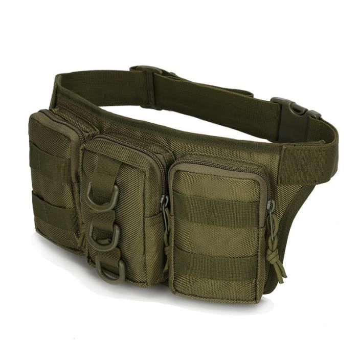 Army green -Sac de taille tactique Molle pour hommes, sac de randonnée en plein air, sacs militaires de chasse, de sport, d'escal