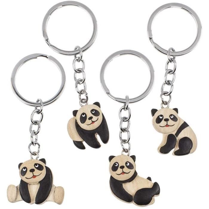 Porte-clés OOTB Porte clés Panda en Bois - Vendu à l'unité - Porte Clef Porte Bonheur - Idée Cadeau Naturel 78934