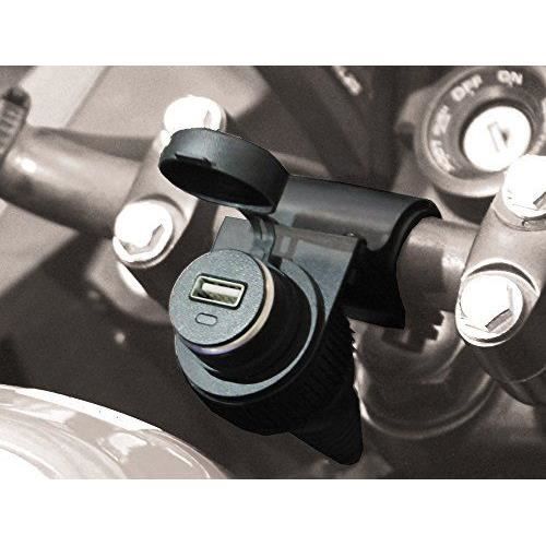 BC Battery Controller 710-P12USB Prise Allume Cigare étanche avec Support au Guidon et Chargeur/Adaptateur USB pour Auto et Moto,…