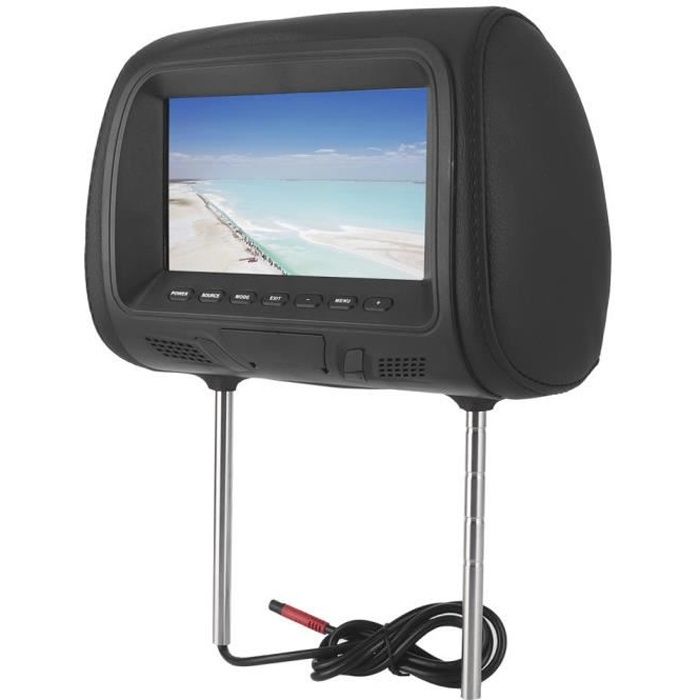 Drfeify moniteur d'appui-tête Siège de voiture arrière MP5 lecteur multimédia moniteur DVD appui-tête écran LCD 7in Bluetooth