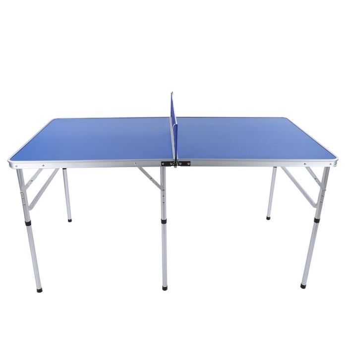 ZJCHAO Ensemble de tennis de table Accessoire d'intérieur durable de ping-pong réglé avec la table pliable nette de tennis de