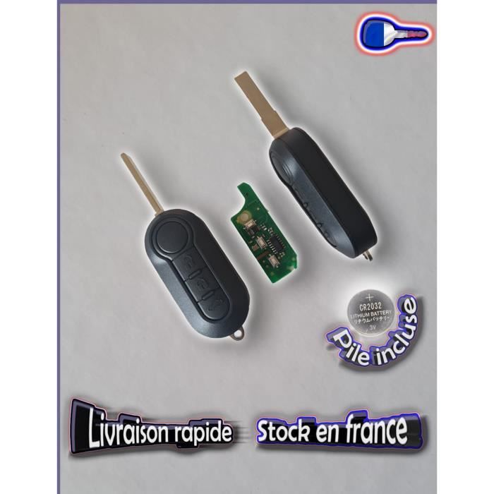 Cle télecommande vierge pour Fiat Punto Fiorino Qubo 500 Doblo Drande punto ID46 433 mhz
