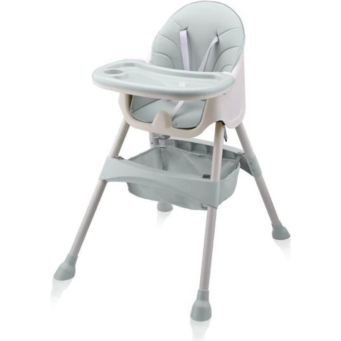 Baby Vivo Chaise haute Bébé 2 en 1 réglable pour Enfant avec Tablette Amovible de 6 Mois à 3 Ans - Oscar en Turquoise