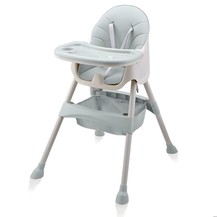 Baby Vivo Chaise haute Bébé 2 en 1 réglable pour Enfant avec Tablette Amovible de 6 Mois à 3 Ans - Oscar en Turquoise