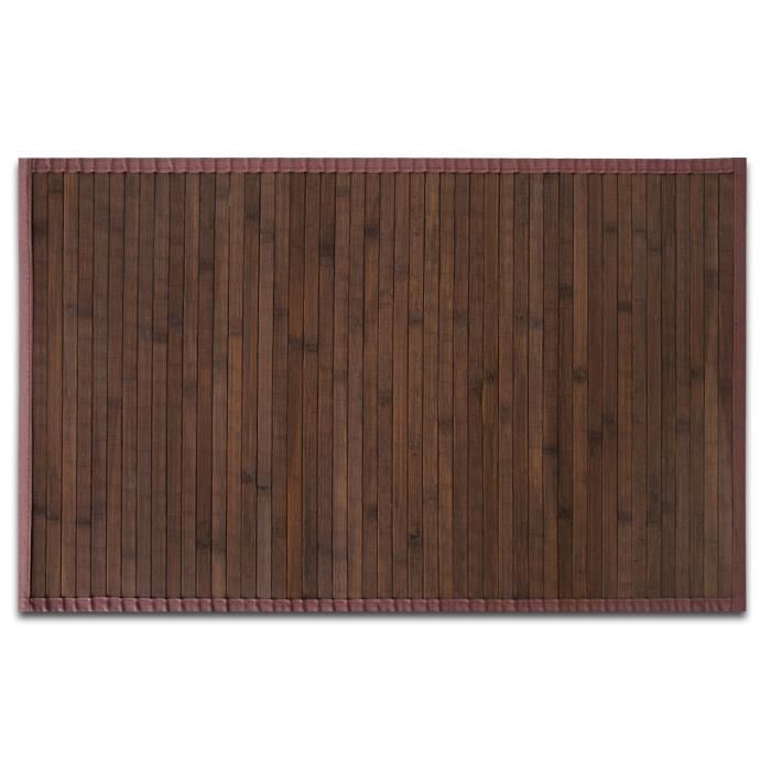 Tapis en Bois - Tapis Bambou - Antidérapant - 160x230 cm - Marron