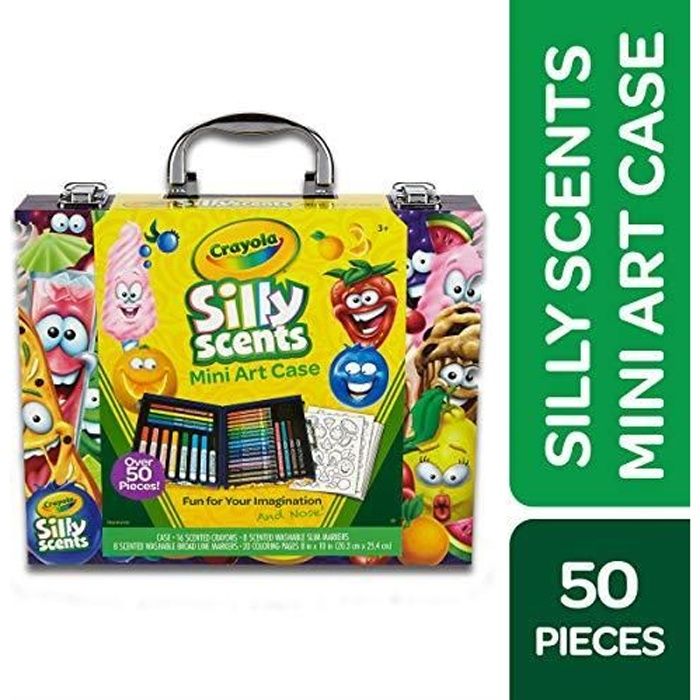 Crayola Scents-04-0015-E-001Mini Coffret Artistique de feutres et Crayons parfumés Silly Scents 04-0015