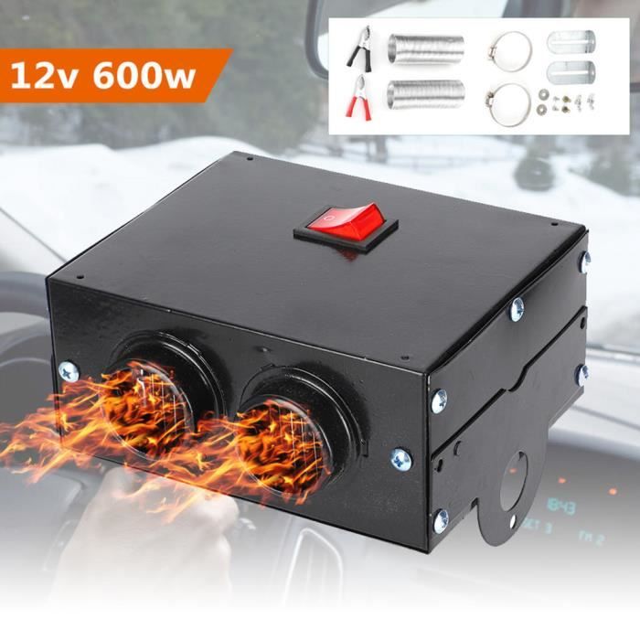 Chauffage de voiture dégivreur de dégivreur portatif antibuée ventilateur muet chauffage rapide 600W (12V)