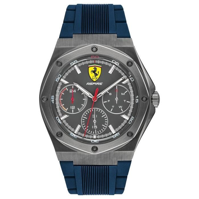Ferrari-Montre Multi-Cadrans pour Homme à movement Quartz en Silicone - 0830604