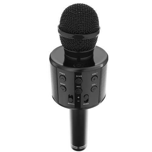 Microphone Karaoké portable sans Fil Autonome fonction enregistrement Noir Bluetooth - 5902802913159