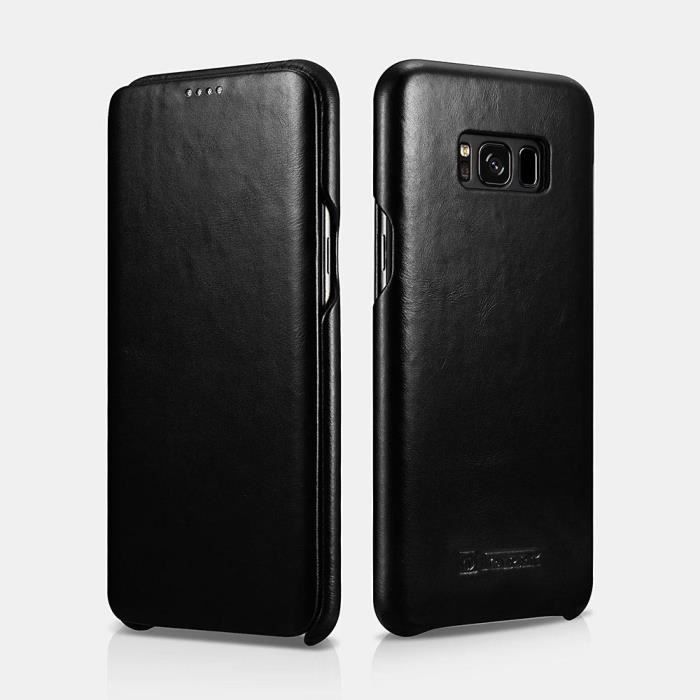 Samsung Galaxy S8 Etui Curved Edge Vintage Noir