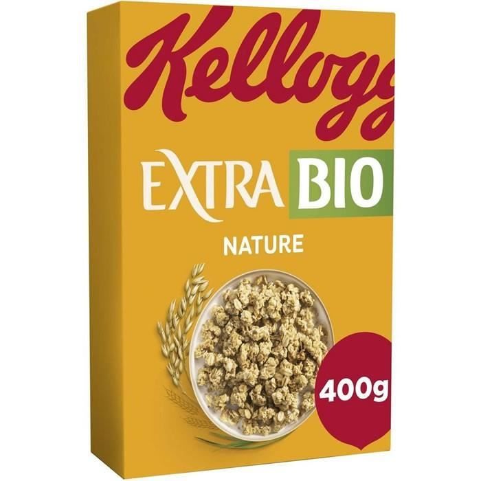 LOT DE 5 - KELLOGG'S EXTRA BIO CEREALES Nature 400 g