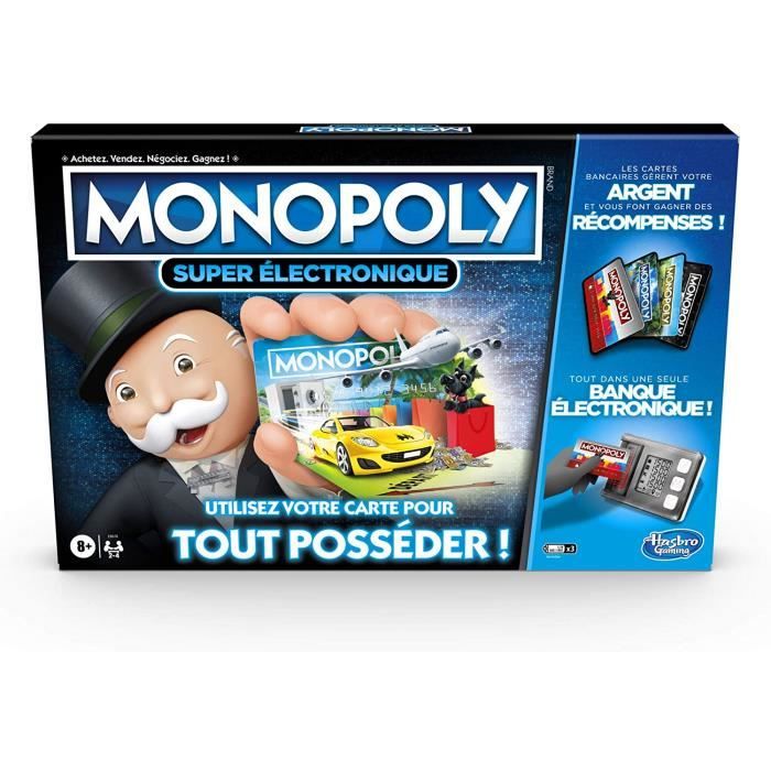 Monopoly Ultimate Rewards, Banque electronique, Jeu sans Billets de Banque, Technologie sans Contact, a partir de 8 Ans