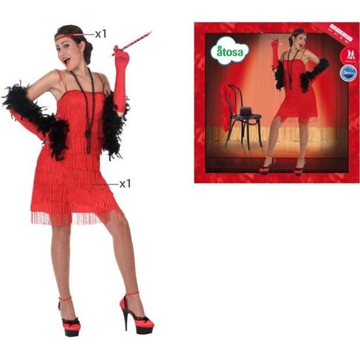 ATOSA Déguisement Charleston - Femme - Rouge