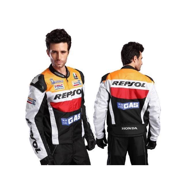 DUHAN® Honda 'Repsol' Blouson Moto Cross Textile Sport Jacket Avancé PU Cuir Homme