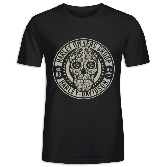Tee Shirt avec imprimé en Harley Owners Group Manche Courte T-shirt Homme
