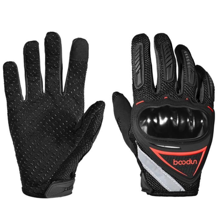 1 paire de gants de moto plein doigt sports de air cyclisme de course de motocross - taille XL (noir) GANTS - SOUS-GANTS