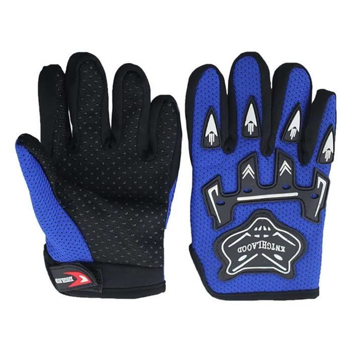 Gants musculation,Gants de moto bleus pour enfants,pour garçons et filles,de cyclisme,de vélo,de sport,de Dirt Pit Bike,de poche