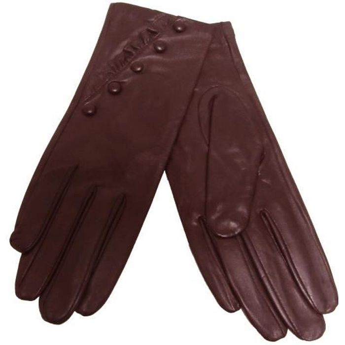 Gants de Ville Femme Cuir d'Agneau Marron