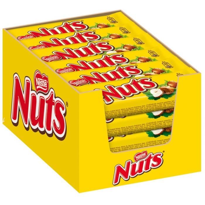 Nestle Nuts, chocolat, 24 Bars