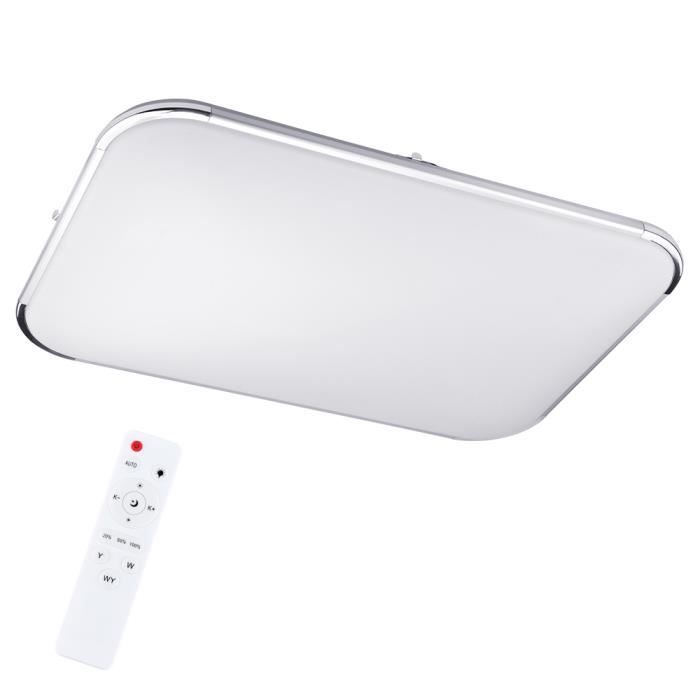 Plafonnier LED ultra-mince 64w Gradable en continu avec télécommande 185-265V