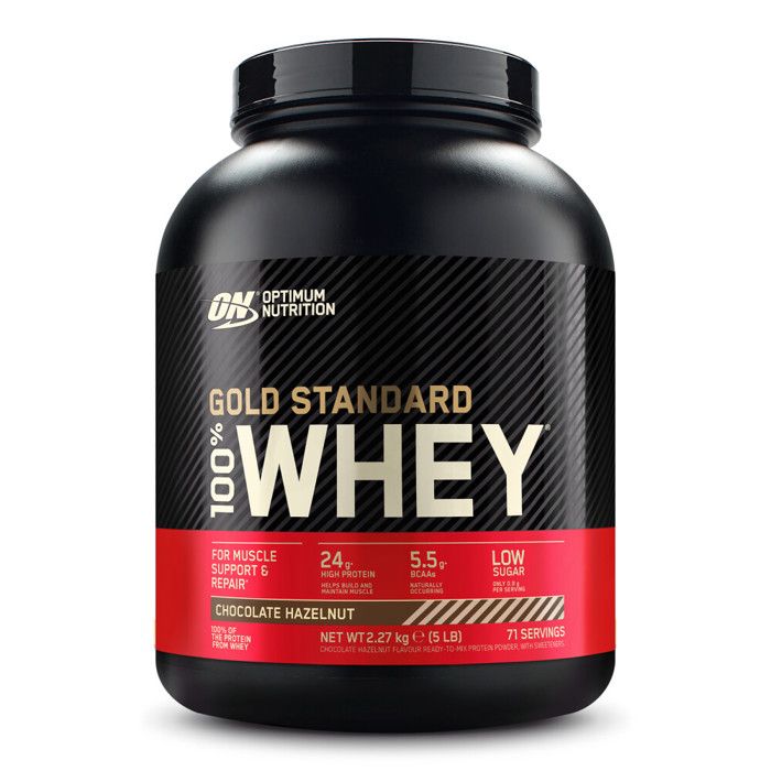 Optimum Nutrition Gold Standard 100% Whey Protéine en Poudre avec Whey Isolate, Proteines Musculation Prise de Masse, Chocolat