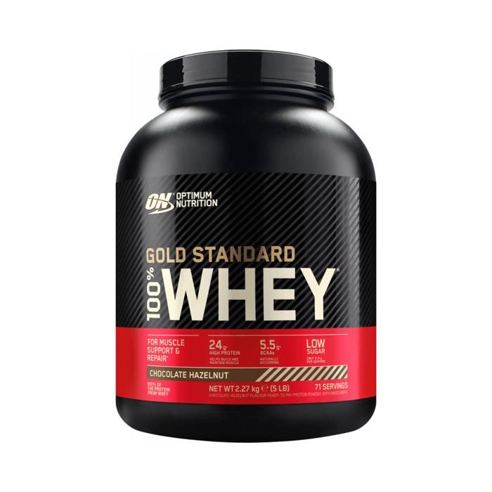 Optimum Nutrition Gold Standard 100% Whey Protéine en Poudre avec Whey Isolate, Proteines Musculation Prise de Masse, Chocolat