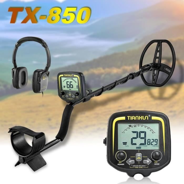 Détecteur de métaux professionnel TX-850 9V 2,5 m Détecteur de profondeur de scanner souterrain
