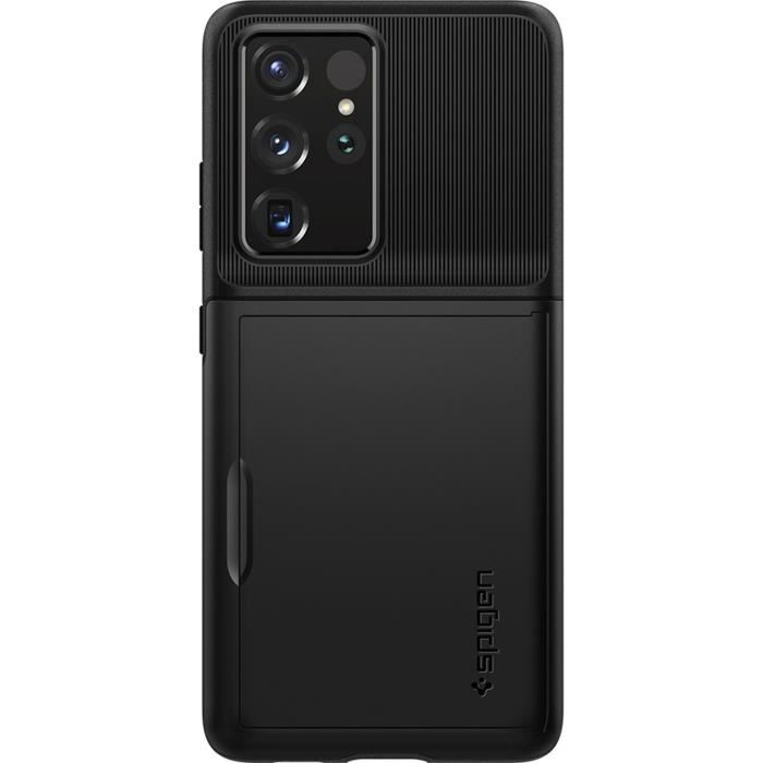Coque Spigen Slim Armor CS pour Samsung Galaxy S21 Ultra - Noir