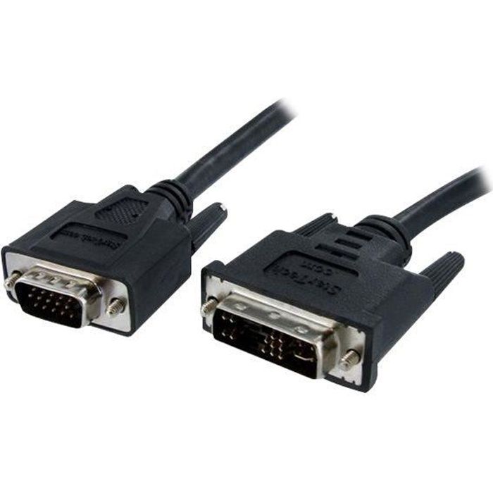 Câble DVI vers VGA HD15 de 2 m - Câble écran DVI vers VGA - DVI-A (M) vers VGA HD15 (M) - 2m - Cordo