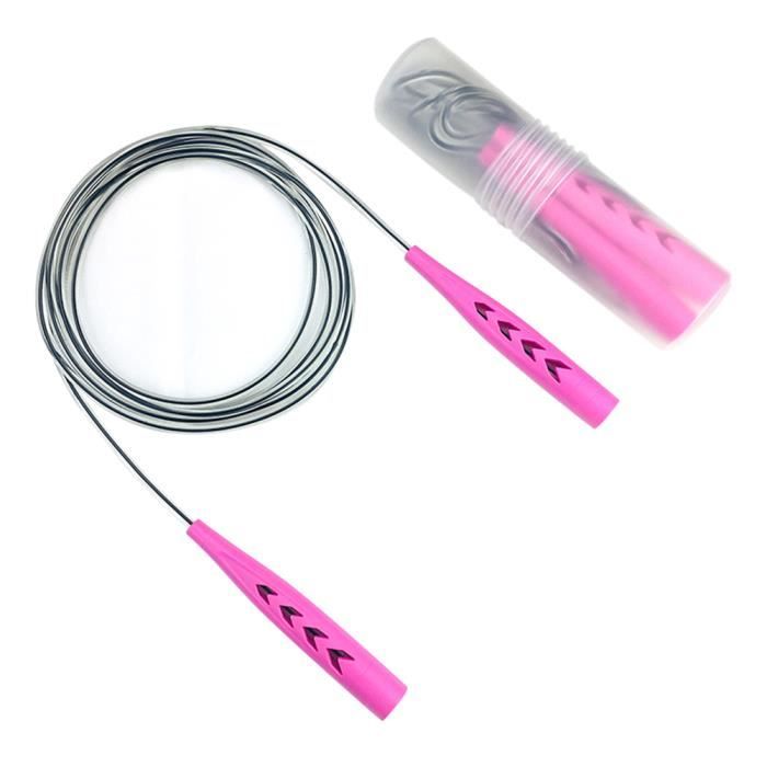 Corde à Sauter spéciale avec entraînement Anti-dérapant pour garçon avec Corde Anti-dérapante pour la Corde à Sauter - Rose