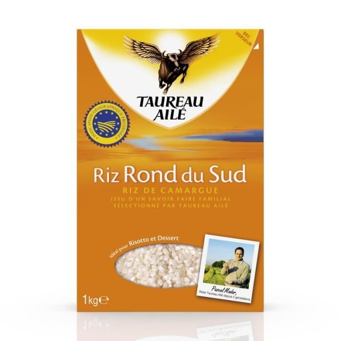 TAUREAU AILE - Riz Sud Rond 1Kg - Lot De 4