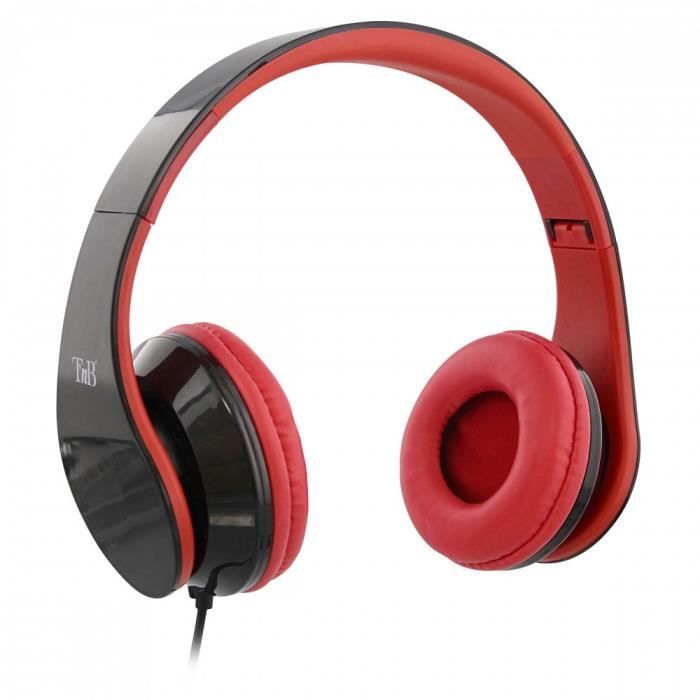 TNB STREAM - Casque stéréo pliable - rouge