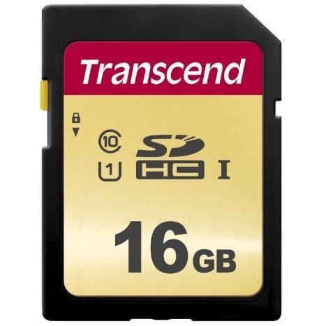 TRANSCEND Carte SD 16GB UHS-I U1 SD Card MLC
