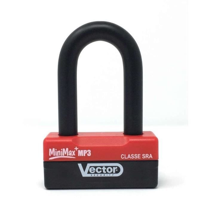 VECTOR - Antivol Moto Bloque-Disque Minimax+ Mp3 Pour Scooters 3 Roues Ø16Mm - Classe SRA - Antivol Moto Solide et Fiable