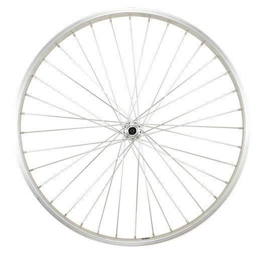 Roue vtt 26- av blocage jante argent mach1 m110 moy. shimano tx500 v-brake 36t